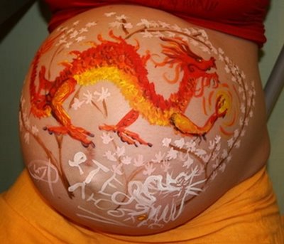 pregnant belly art. Pregnant-Belly Painting Art